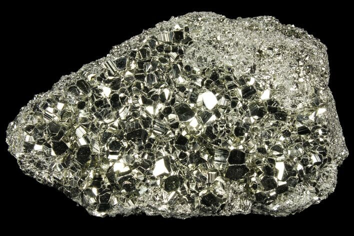 Gleaming Pyrite Crystal Cluster - Peru #94357